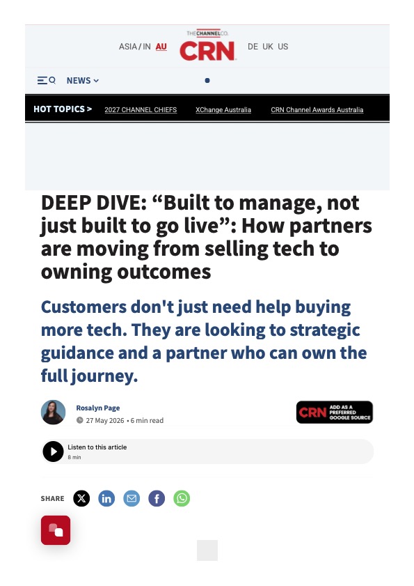 CRN: How partners are selling outcomes, not technology